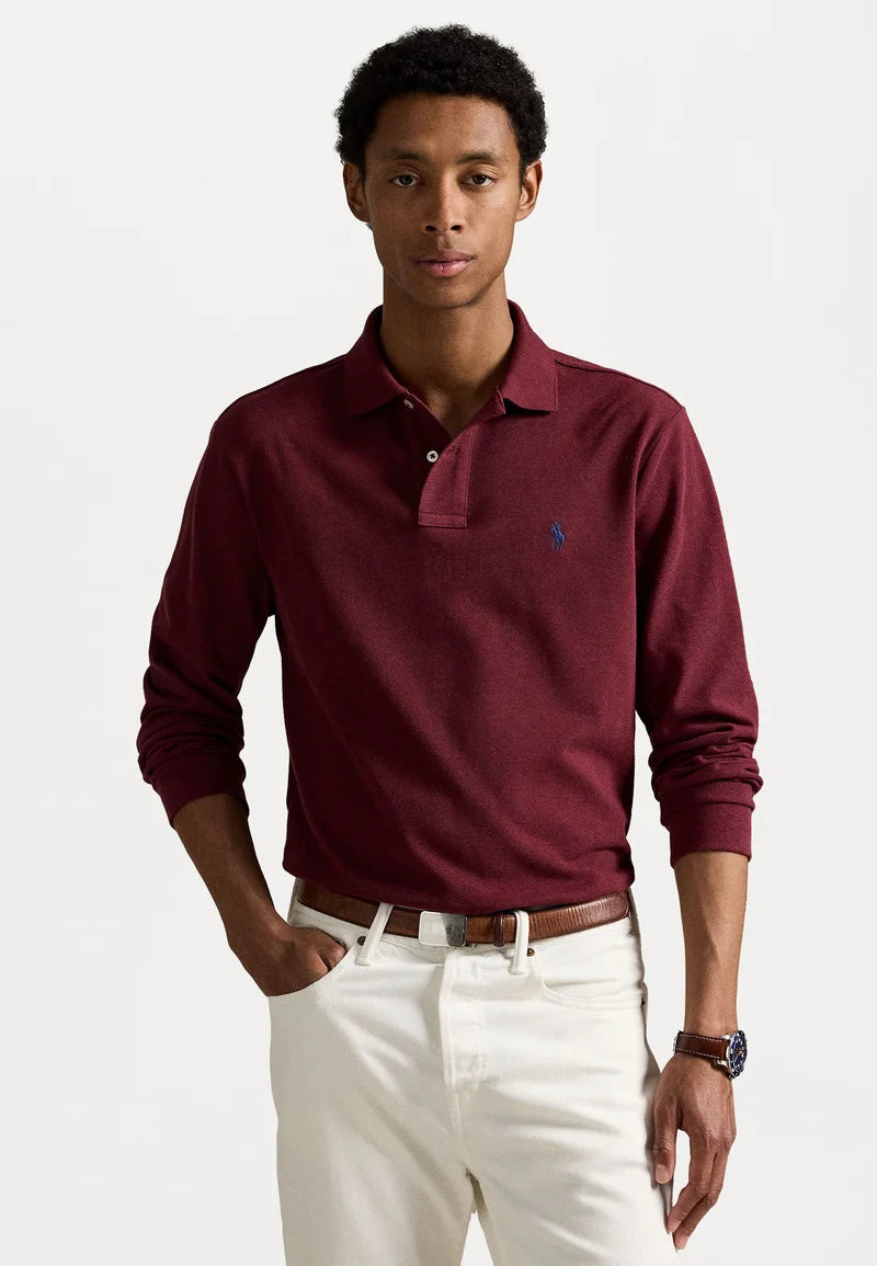 Polo Ralph Lauren LONG SLEEVE - Langærmet T-shirt - spring wine heather