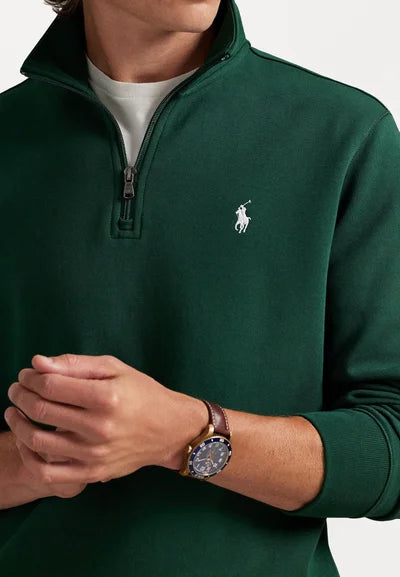 Polo Ralph Lauren DOUBLE-KNIT QUARTER-ZIP PULLOVER - Sweatshirt - vintage pine