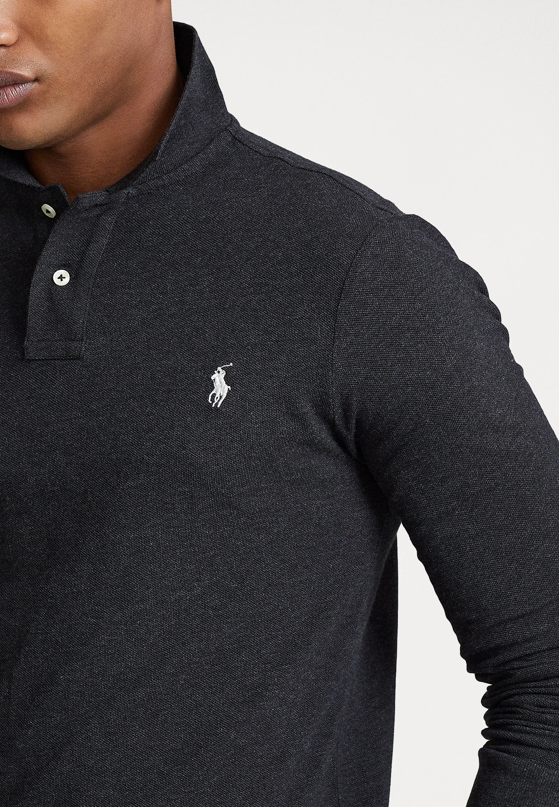 Polo Ralph Lauren LONG SLEEVE - Langærmet T-shirt - black marl heather