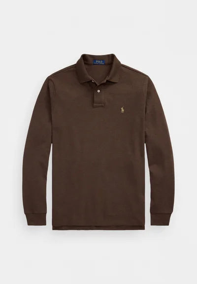 Polo Ralph Lauren LONG SLEEVE - Langærmet T-shirt - nutmeg brown heather