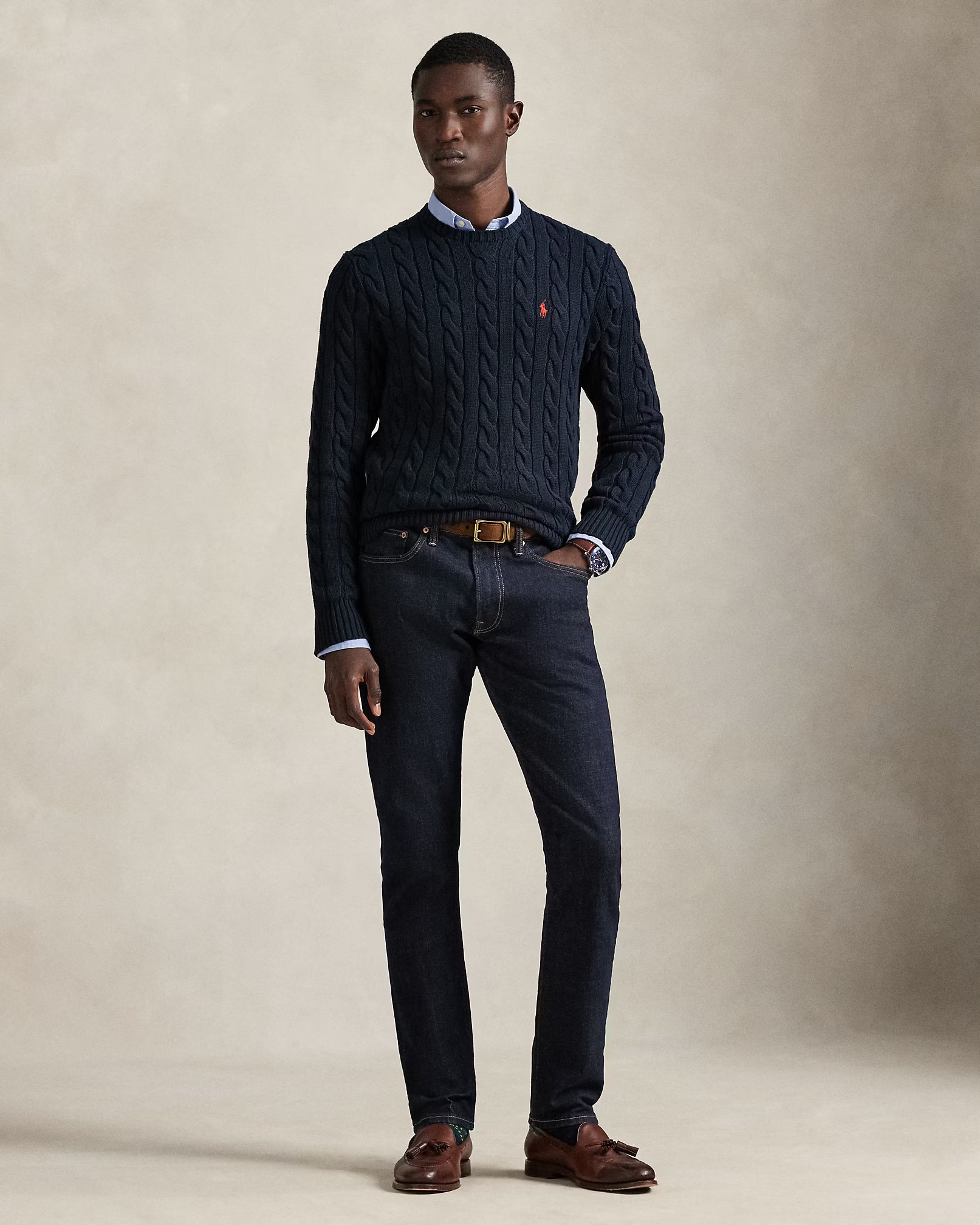 polo ralph lauren cable-knit cotton sweater