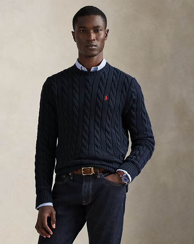 polo ralph lauren cable-knit cotton sweater