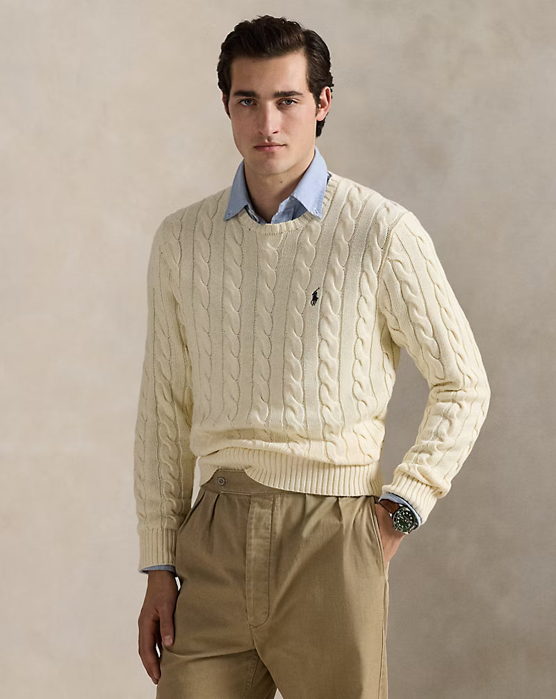 polo ralph lauren cable-knit cotton sweater