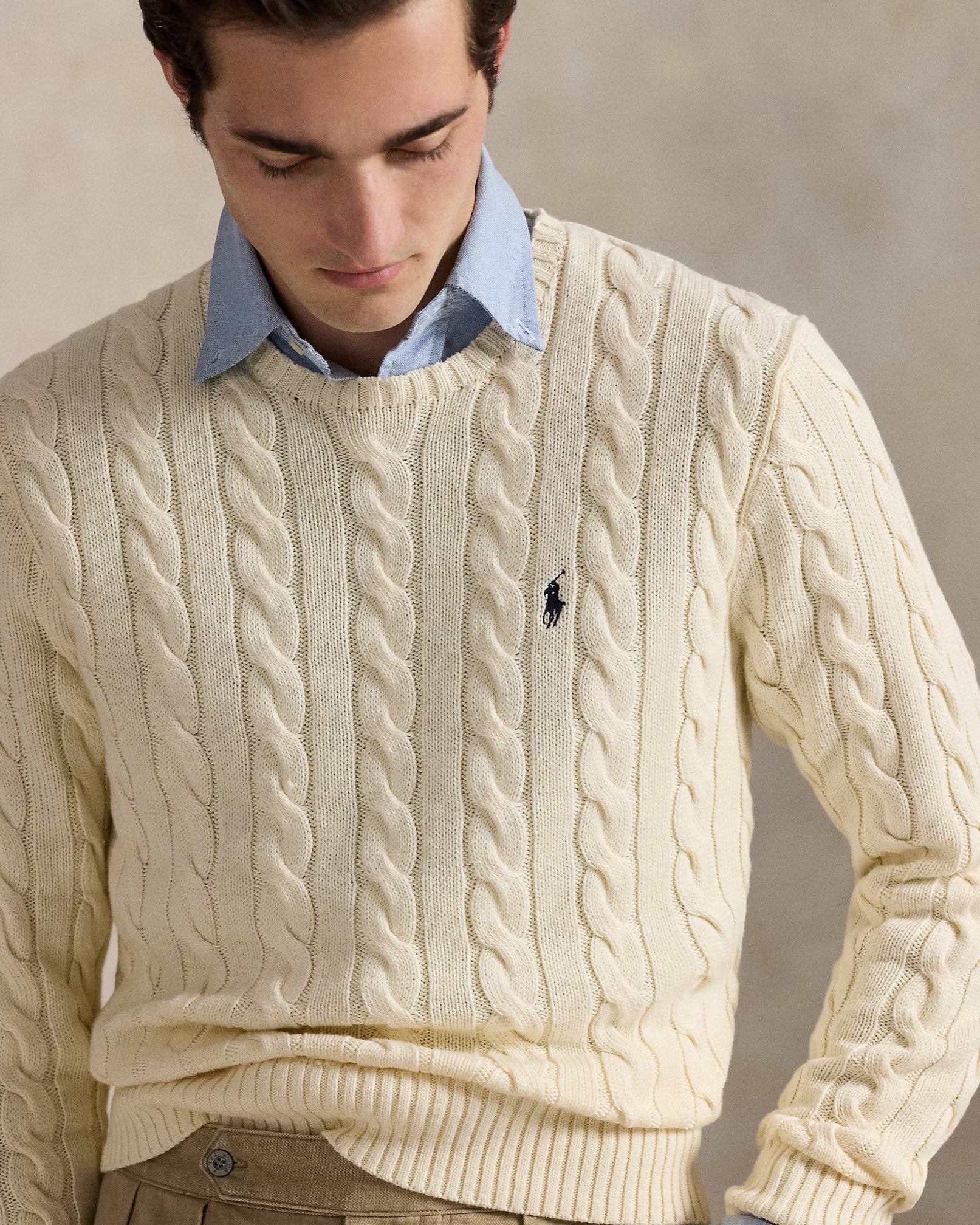 polo ralph lauren cable-knit cotton sweater