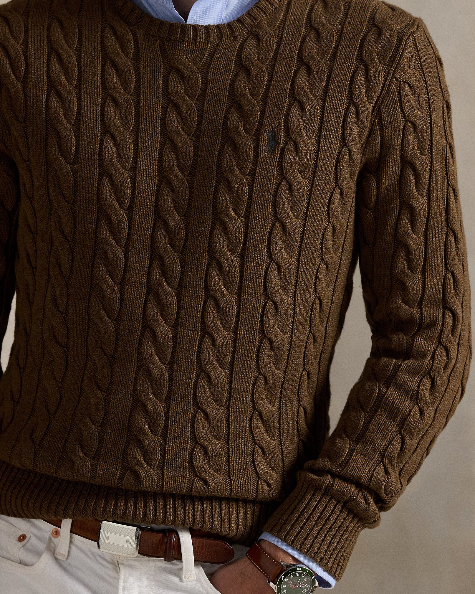 Cable-Knit Cotton Jumper