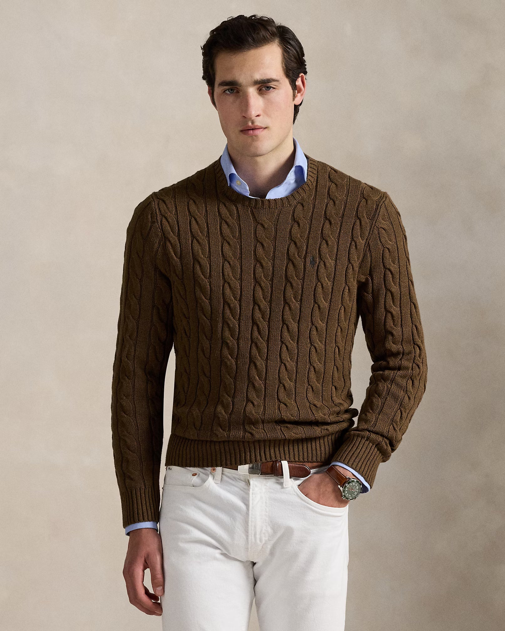 Cable-Knit Cotton Jumper